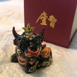 Handmade Ceramic Ox Figurine